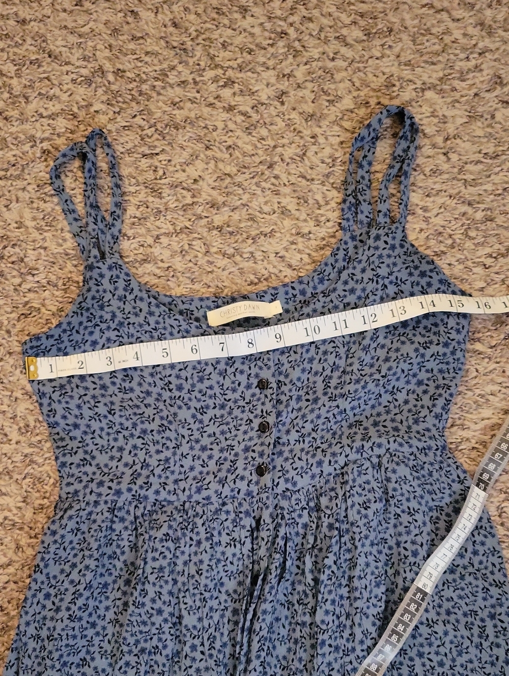 Christy Dawn Nicks Dress In Blue Jasmine - Picture 9 of 10